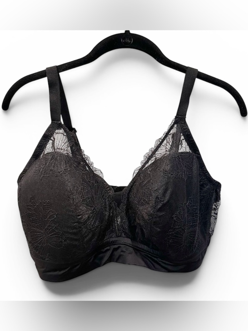 🆕 NWOT Auden Black Floral Lace Bra Size 2X